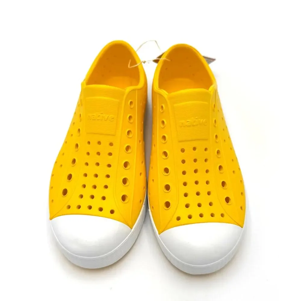 NEW! Native Jefferson Child Shoes - Crayon Yellow/Shell White - c13